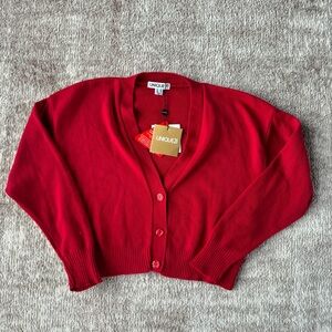 ASOS UNIQUE21 Red Cropped Sweater Womens 6